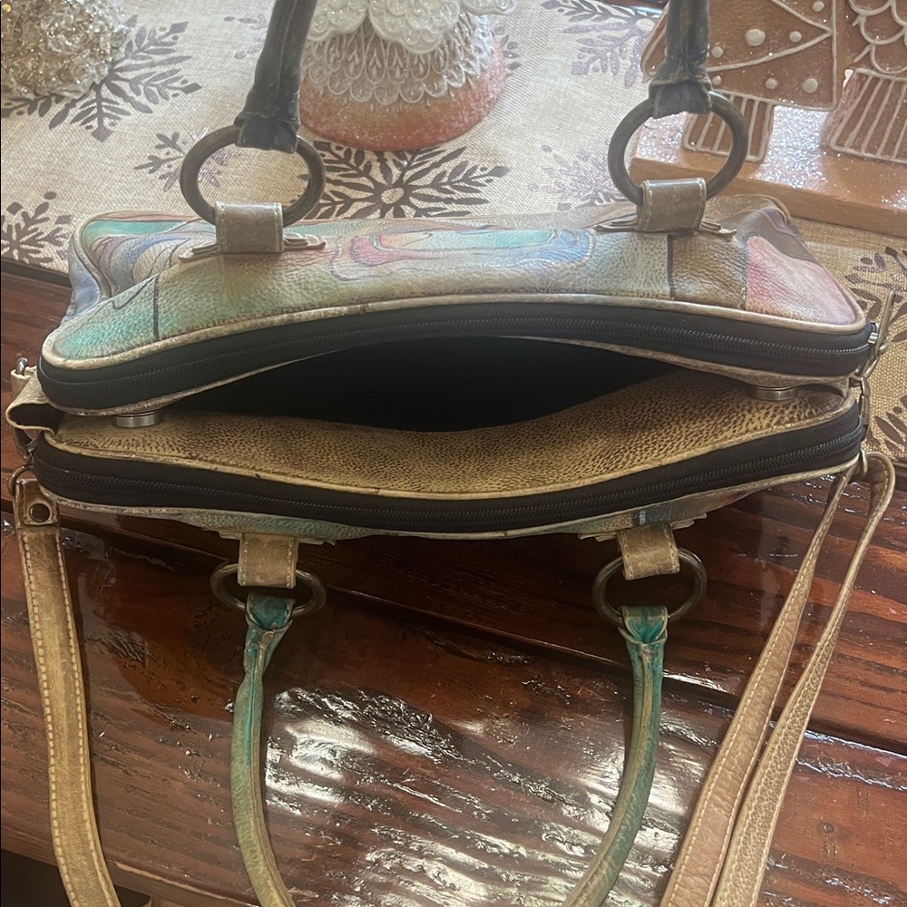 Anuschka Multicolor Hand-Painted Artesian Geometr… - image 7